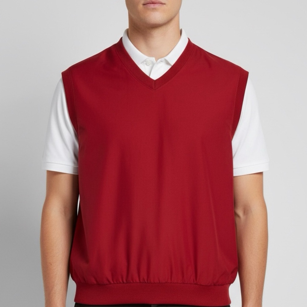 Callaway Men's Vest Sleeveless‎ V-neck Golf Brushed Microfiber Sport Red M